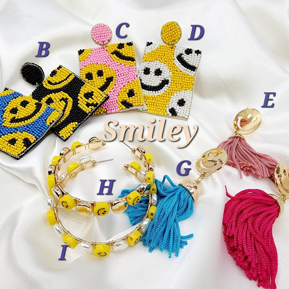 Smile earrings, fashion earring, cute earring, gift for her, accessories